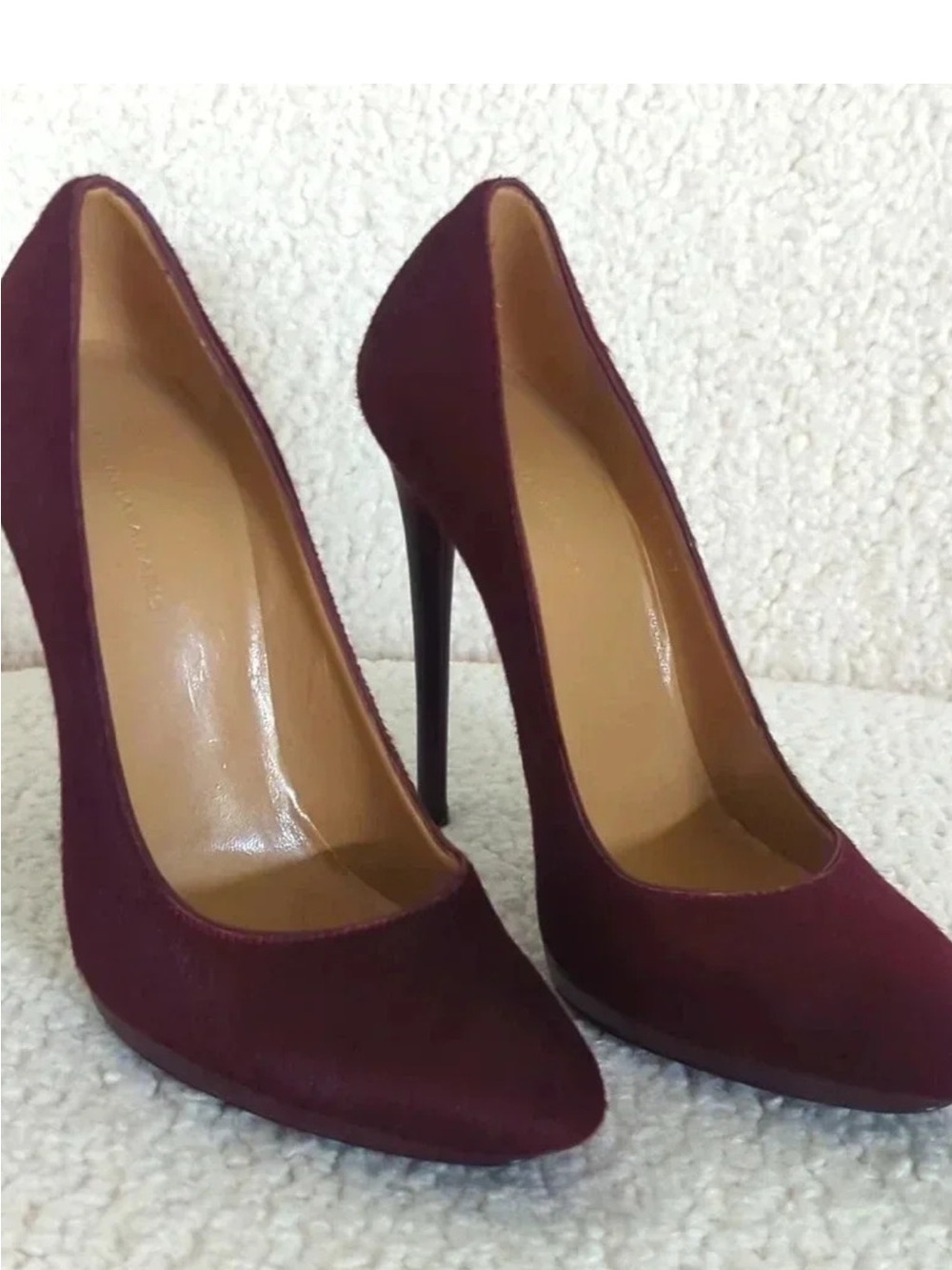 Balenciaga Deep Maroon Red Ponyhair Pumps/Heels